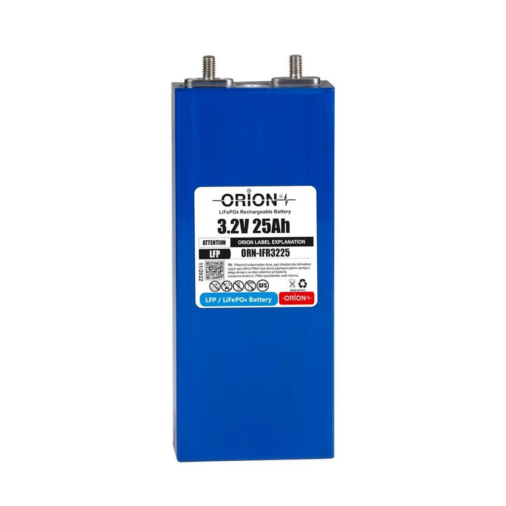 orion-25ah-prizmatik-pil Orion LiFePO4 3.2V 25 Ah Prizmatik Pil - Görsel 1